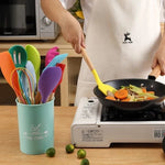 Home Gadzo Silicone Kitchenware Cooking Utensils Set  Heat Resistant & Non-Stick